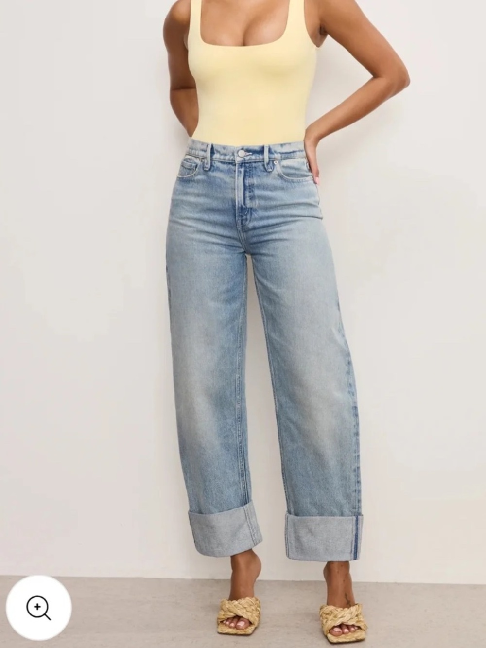 Good American Barrel High Rise Wide-leg Jeans Good Standard Women's Size 8 or 29